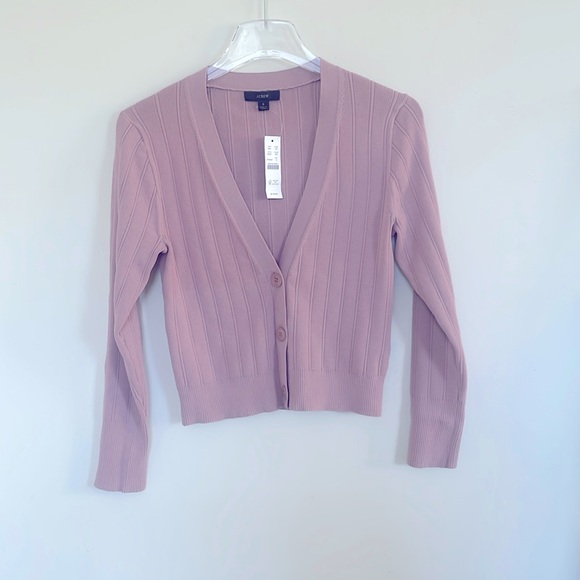 J. Crew Sweaters - NWT J.Crew Supersculpt V-neck cardigan sweater in Pink S